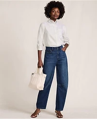 Lands' End Women's No Iron Pinpoint Mens Fit Shirt