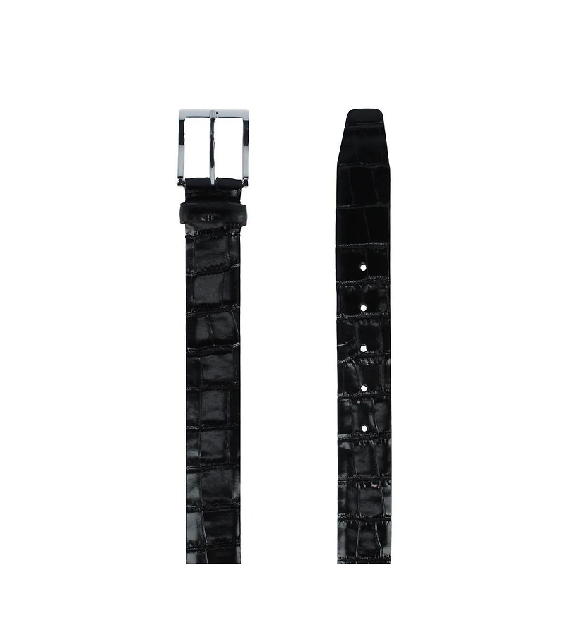 Trafalgar Men's Elias Embossed Gator 35mm Leather Belt