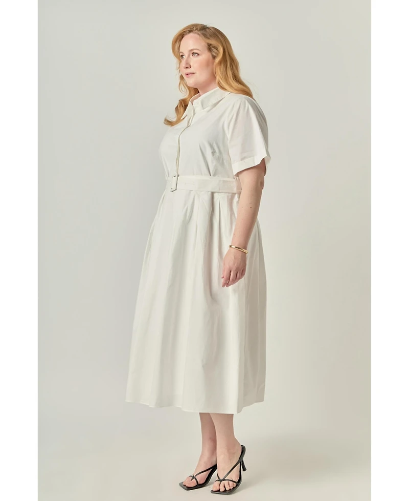 English Factory Plus Belted Midi Dress