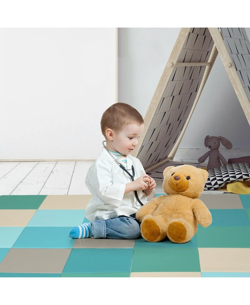Hongge 58 Inch Toddler Folding Foam Play Mat Baby Activity Play Mat