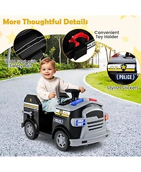 Costway 12V Kids Ride on Fire Truck Toddler Toy Car with Shovel & Wrench