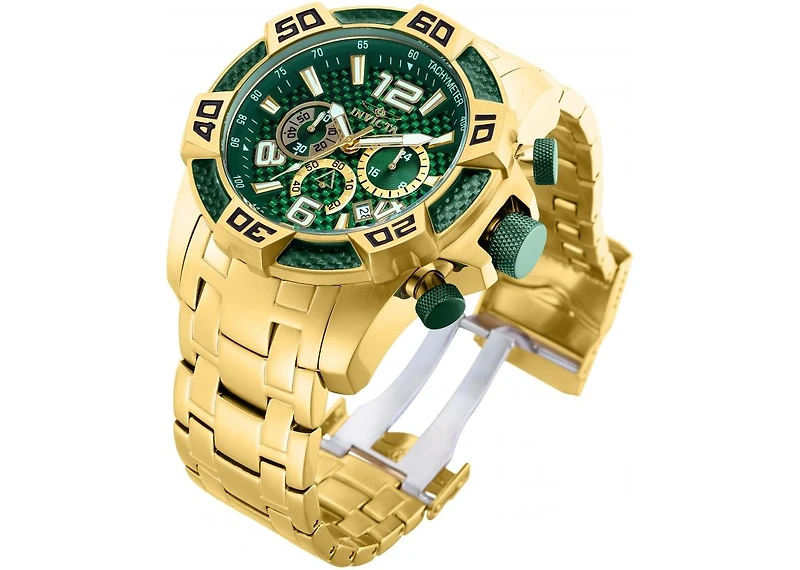 Invicta Men's 34156 Pro Diver Quartz Chronograph Green Dial Watch