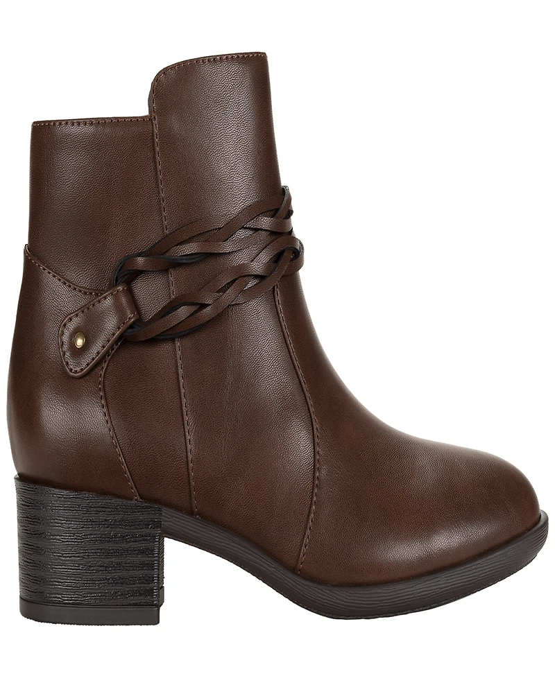 Style & Co Women's Rubyyy Almond Toe Belt Booties, Macy's Exclusive
