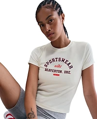 Nike Sportswear Women's Phoenix Slim-Fit Short-Sleeve T-Shirt