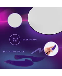 Wise Elk Okto Air-Dry Clay 3D Painting Kit – 3D Hummingbirds (11.4 x 11.4 in)