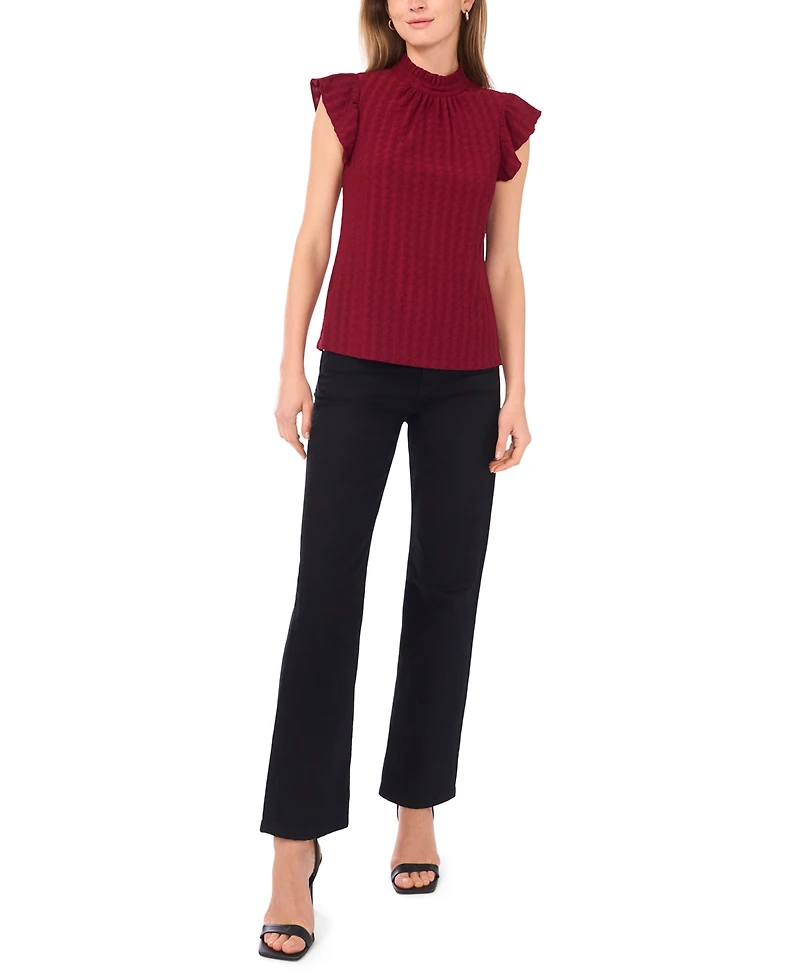 Sam & Jess Women's Ruffle Short Sleeve Top