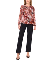 Sam & Jess Women's Tie Hem Long Sleeve Top