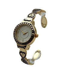 Olivia Pratt Elegant Heart Detailed Band Bangle Women Watch