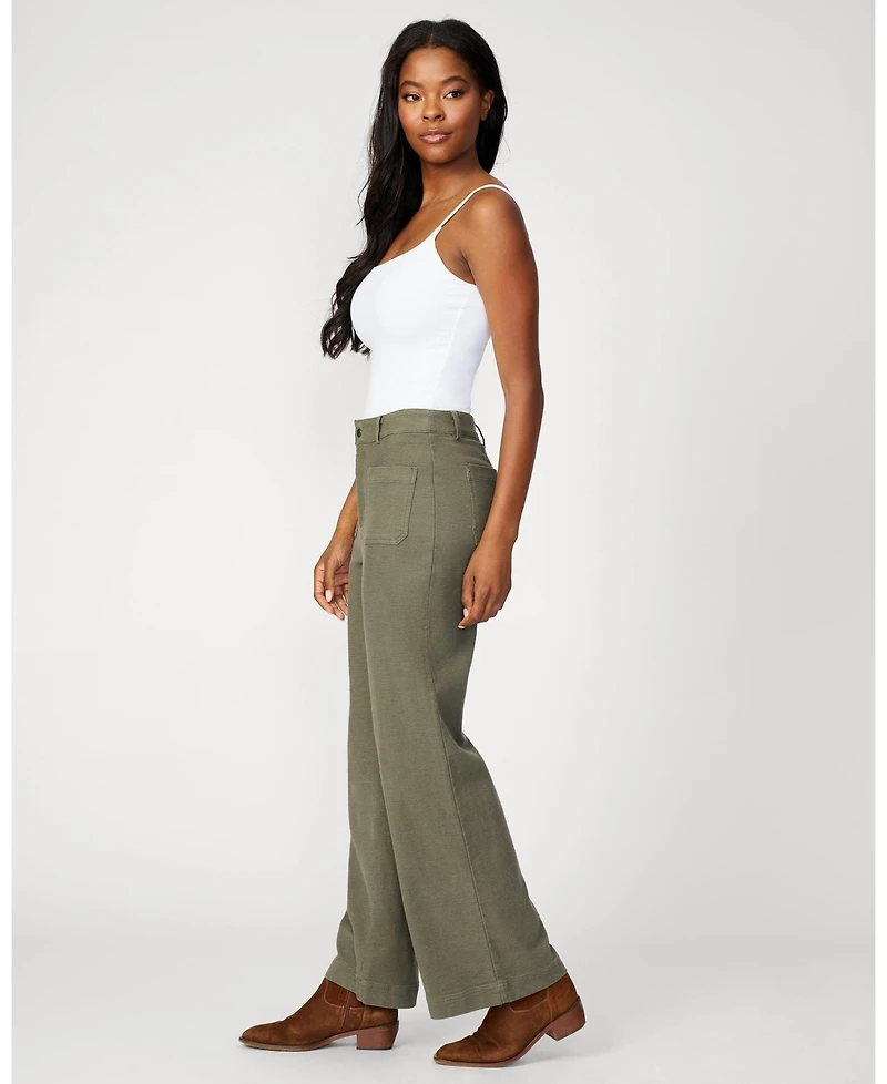 Cable & Gauge Women's High Rise Flare Twill Pant