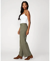 Cable & Gauge Women's High Rise Flare Twill Pant