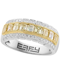 Effy Collection White and Yellow Diamond Ring (1-5/8 ct. t.w..) in 18K Two-Tone Gold