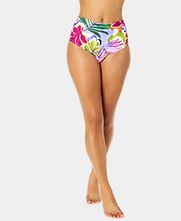 Anne Cole Women's Printed Shirred Swim Bottom