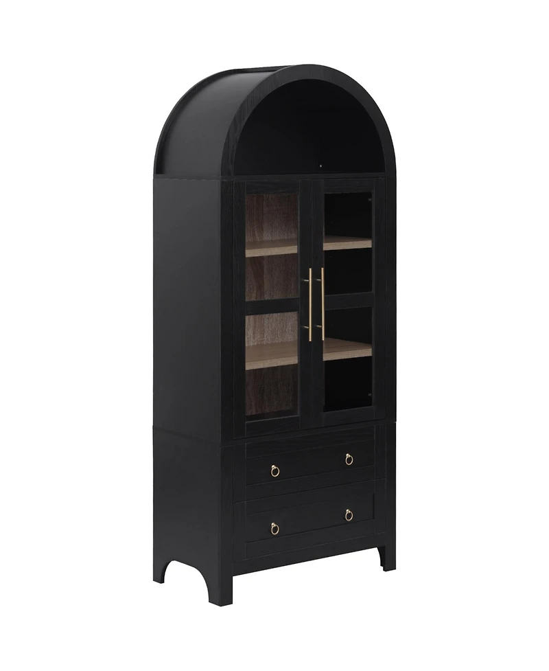 Streamdale 71" Arched Kitchen Pantry Cabinet