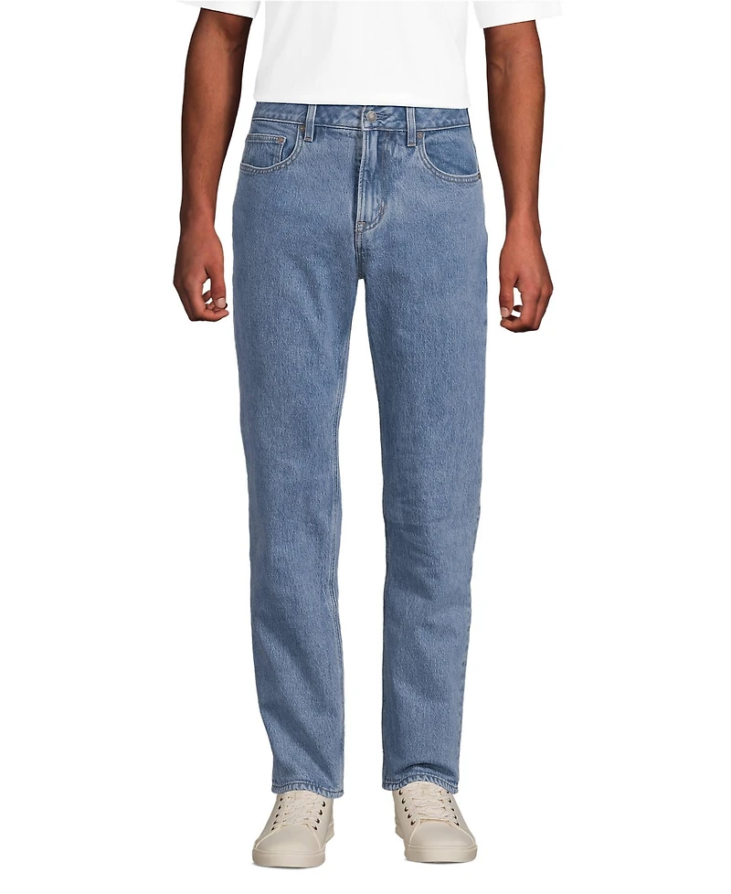 Lands' End Men's Stretch Comfort Waist Classic Fit Flannel Lined Jean