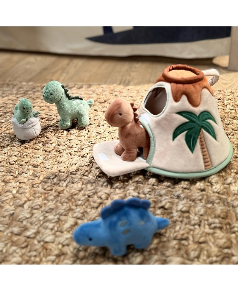 Lambs & Ivy Dino-Might Plush Dinosaur Volcano Interactive Soft Toy Play Set