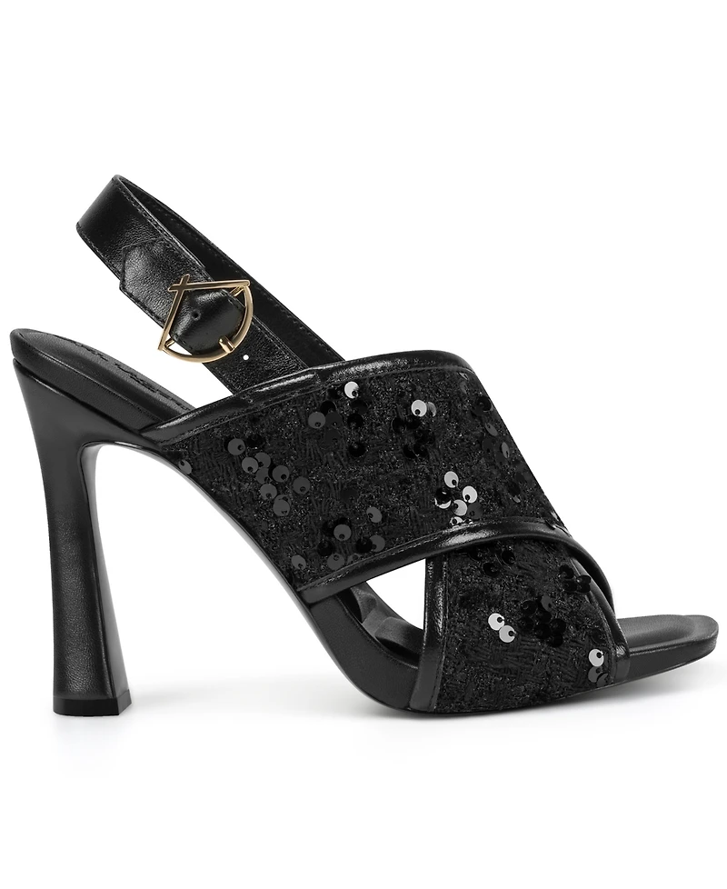 Karl Lagerfeld Paris Colbie X band Sequin Sandals
