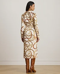 Lauren Ralph Petite Fayella Long Sleeve Shirtdress