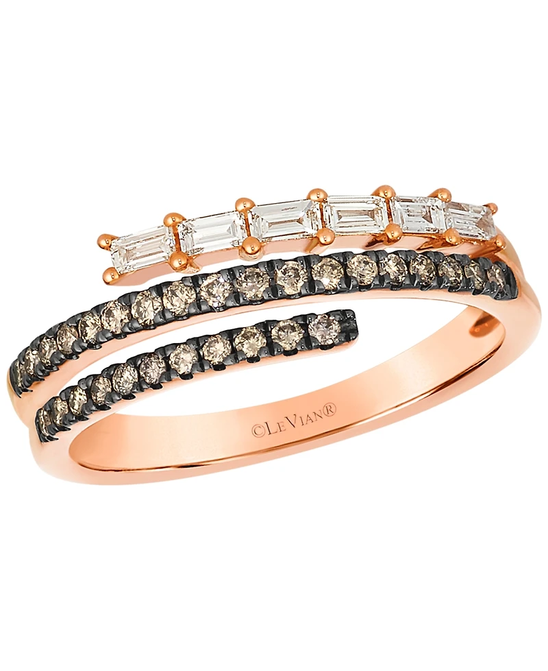 Le Vian Vanilla Diamond (0.19 ct. t.w.) and Chocolate Diamond (0.23 ct. t.w.) Ring in 14K Strawberry Gold