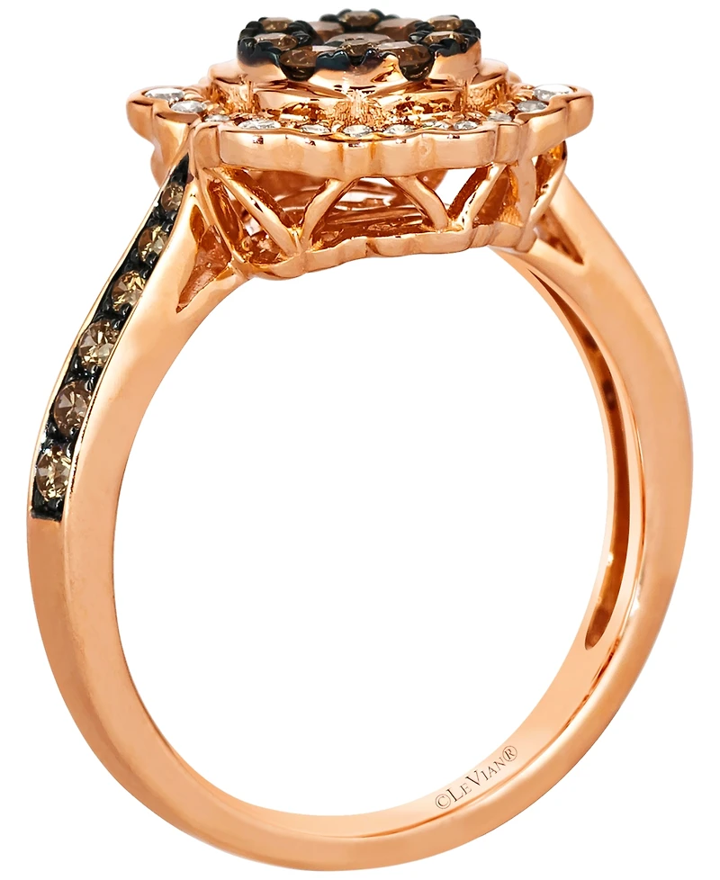 Le Vian Chocolate Diamond (0.58 ct. t.w.) and Nude Diamond (0.23 ct. t.w.) Ring in 14K Strawberry Gold