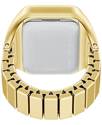 Fossil Women's Raquel Watch Ring Two-Hand Gold-Tone Stainless Steel Watch, 14mm
