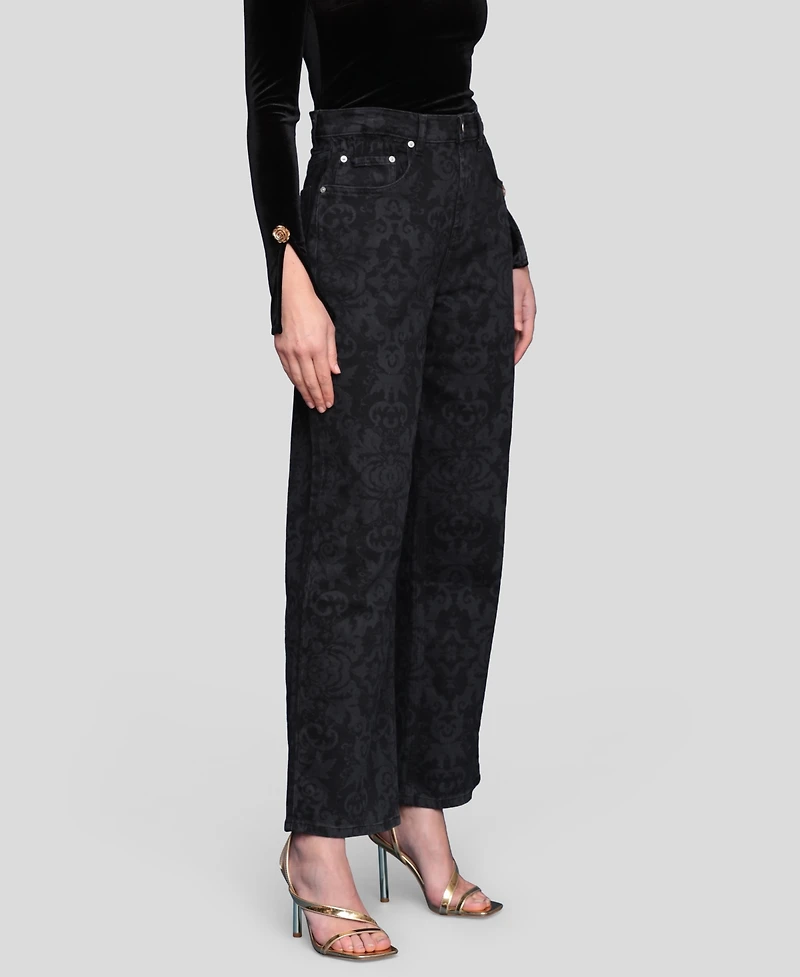 Avec Les Filles Women's Elastic Cinched Jeans