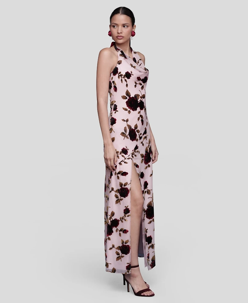 Avec Les Filles Women's Cowl Neck Maxi Dress