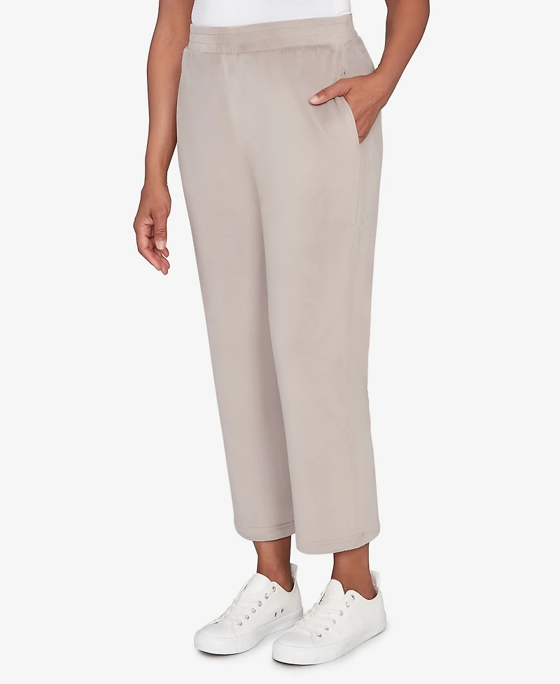 Alfred Dunner Petite Calm Luxe Double Knit Average Length Pants