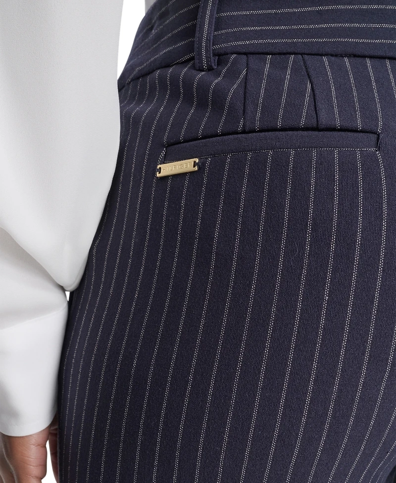 Tommy Hilfiger Women's Mid Rise Striped Sutton Trouser