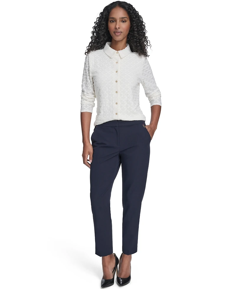 Tommy Hilfiger Women's Floral Clip Button-Up Top