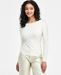 Guess Women's Long-Sleeve Scoop-Back Nadene Top