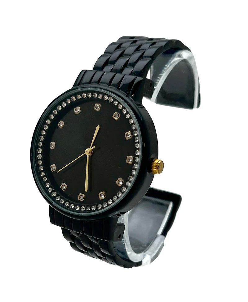 Olivia Pratt Black Boyfriend Style Bangle Women Watch