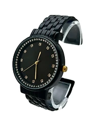 Olivia Pratt Black Boyfriend Style Bangle Women Watch