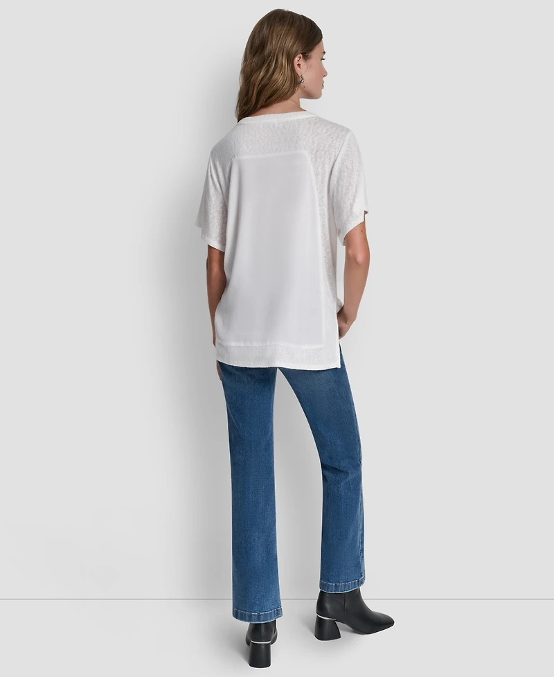 Dkny Women's Crewneck Short Sleeve T-Shirt