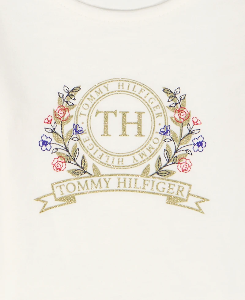 Tommy Hilfiger Girls Toddler 2T-4T 3-Piece T-Shirt, Vest and Leggings Set