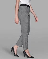 Karl Lagerfeld Paris Women's Checkered Straight Ankle Pants