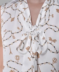 Karl Lagerfeld Paris Women's Sleeveless Printed Top