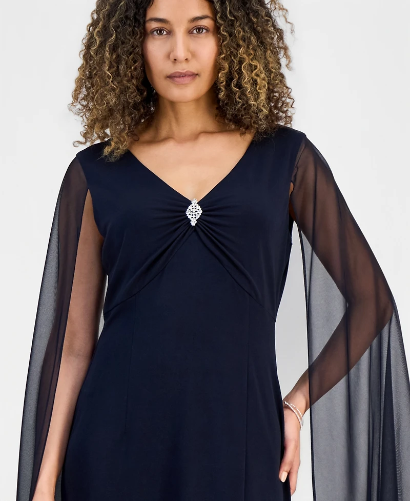 Connected Petite Capelet Sheath Dress