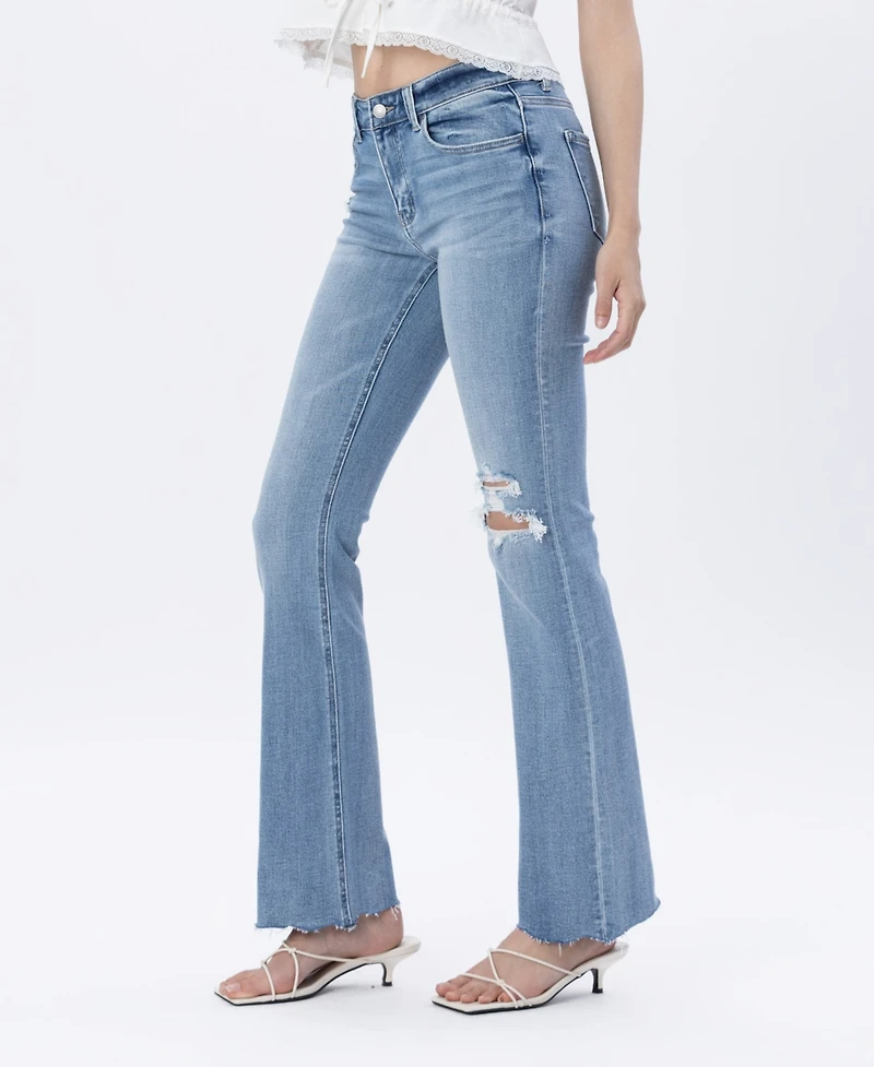 Flying Monkey Women's Mid Rise Bootcut Jeans