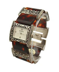 Olivia Pratt Engraved and Tortoise Elegant Women Watch