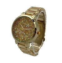 Olivia Pratt Yellow Gold Sparkling Face Women Watch