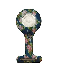 Olivia Pratt Navy Floral Printed Silicone Fob Nurse Watch