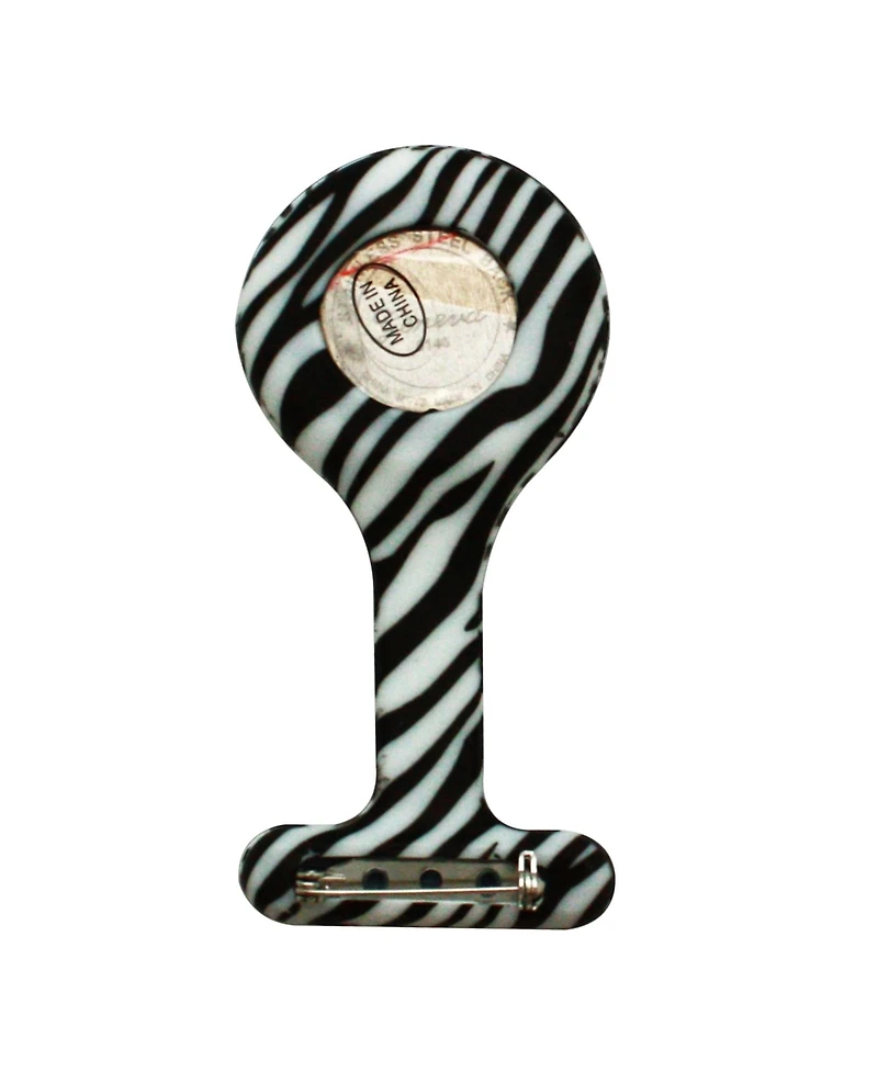 Olivia Pratt Zebra Printed Silicone Fob Nurse Watch