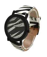 Olivia Pratt White Zebra Colorful Strap Women Watch
