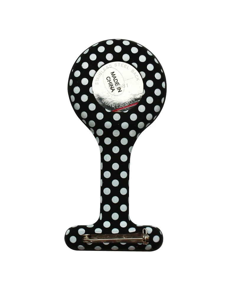 Olivia Pratt Polka Dots Printed Silicone Fob Nurse Watch