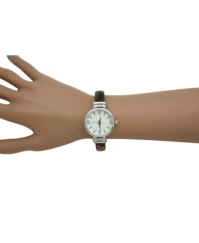 Brown Skinny Tortoise Bangle Watch