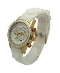 Olivia PrattWhite Women's Stainless Steel Fashion Watch