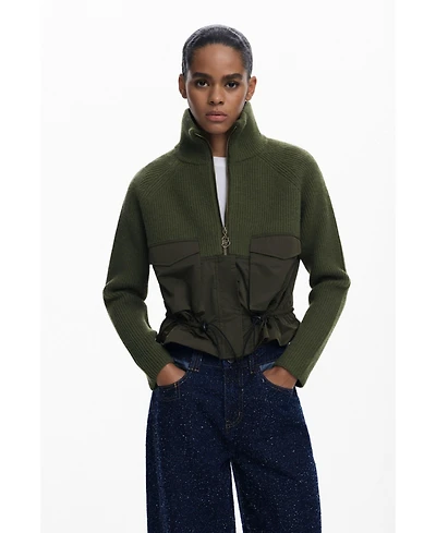 Desigual Women's Zipper sweater with pockets