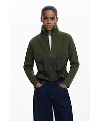 Desigual Women's Zipper sweater with pockets