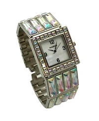 Olivia Silver Pratt Square Jewel Women Watch