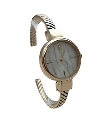 Olivia Pratt Gold Every Day Thin Marble Face Bangle Women Watch